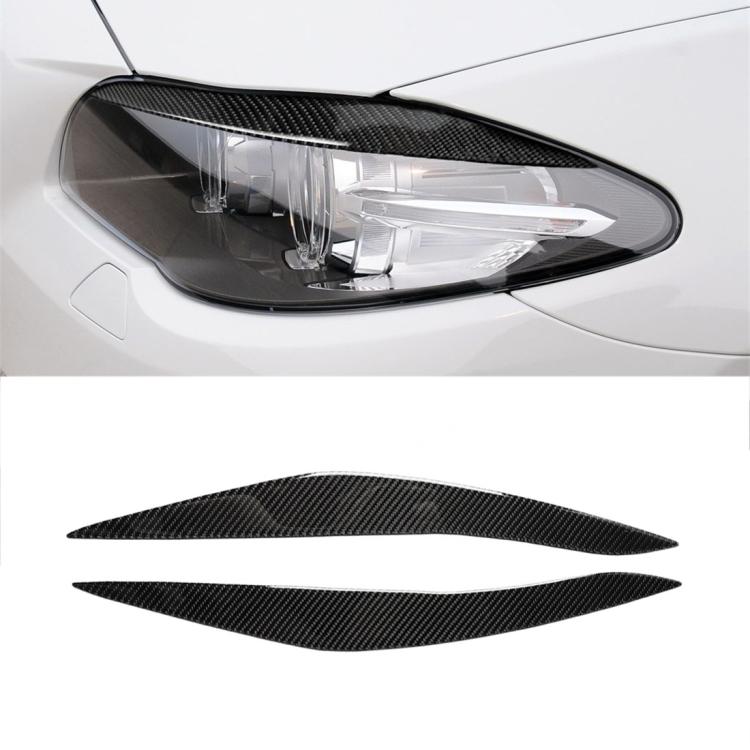 Three Color Carbon Fiber Car Lamp Eyebrow Decorative Sticker for BMW 5 Series F10 2010-2013 — view 7