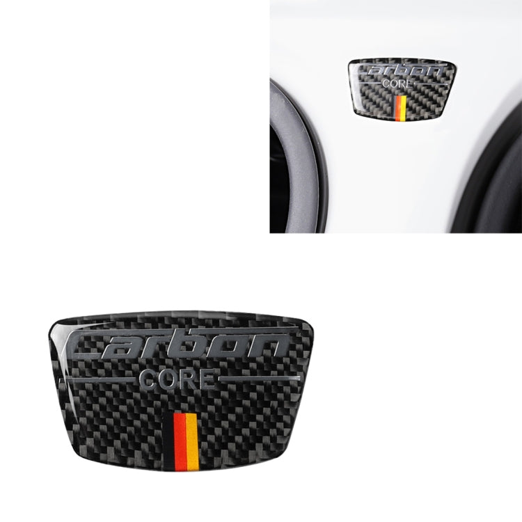 Car Carbon Fiber German Flag Pattern Doorpost Decorative Sticker for Audi TT, Left and Right Drive Universal