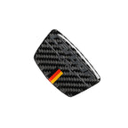 Car Carbon Fiber German Flag Pattern Doorpost Decorative Sticker for Audi TT, Left and Right Drive Universal