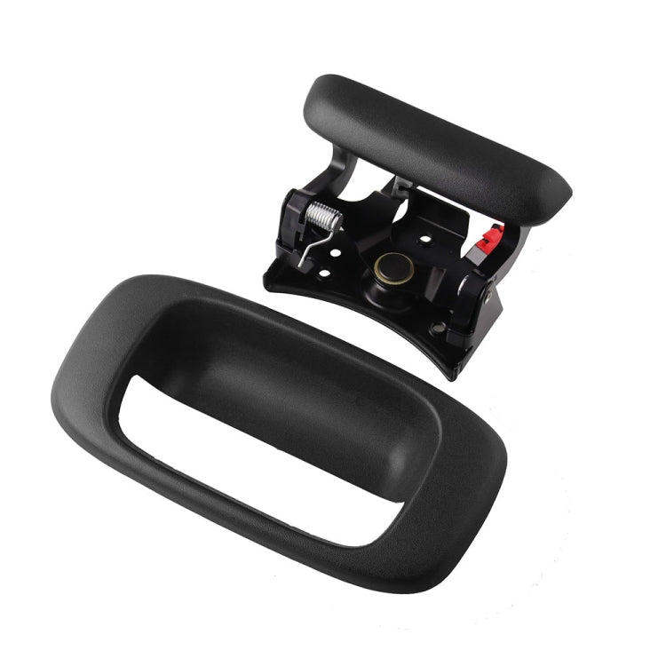 Car Tailgate Handle Trunk Lock Push Button and Bezel Trim Replacement 15997911 for Chevrolet GMC