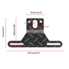Car Tail Rear License Plate Frame Aluminum Trailer License Plate Light Bracket