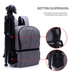 Multi-functional Waterproof Nylon Shoulder Backpack Padded Shockproof Camera Case Bag for Nikon Canon DSLR Cameras