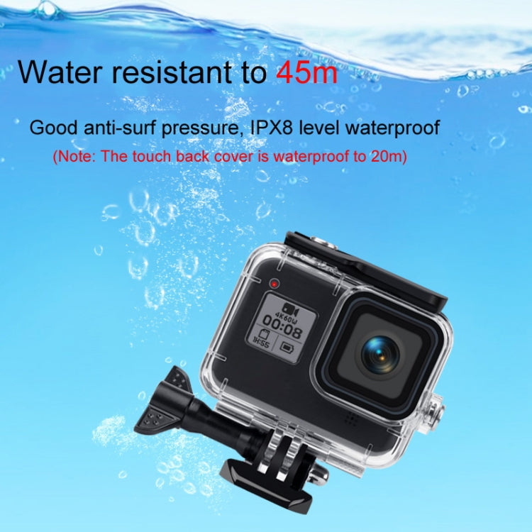 45m Waterproof Case + Touch Back Cover for GoPro HERO8 Black — view 3