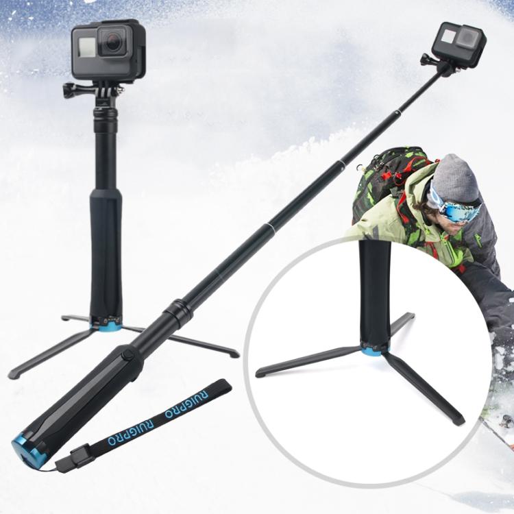 Portable Foldable Tripod Holder Selfie Monopod Stick for DJI, Insta360, GoPro and Other Action Cameras, Length: 23.5-81cm