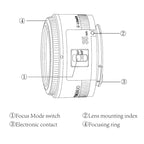 YONGNUO YN35MM F2N 1:2 AF/MF Wide-Angle Fixed/Prime Auto Focus Lens for Nikon DSLR Cameras