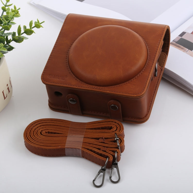 Retro Style Full Body Camera PU Leather Case Bag with Strap for FUJIFILM instax SQUARE SQ6 — view 7