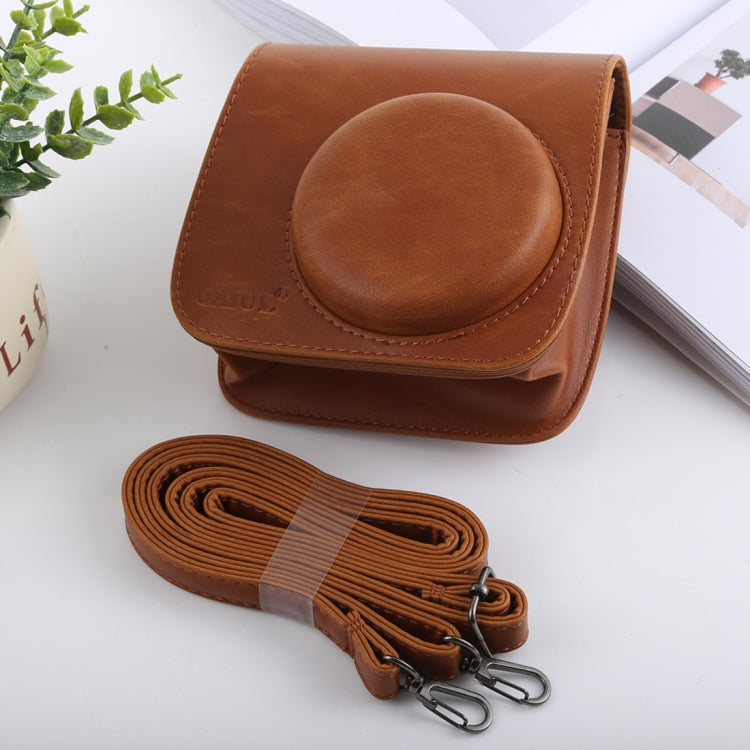 Retro Style Full Body Camera PU Leather Case Bag with Strap for FUJIFILM instax mini 9 / mini 8+ / mini 8, For FUJI mini 9 — view 7