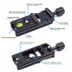 NNR-100 Multi-Purpose 100mm Nodal Rail Slide Plate QR Clamp Macro Panoramic Bracket