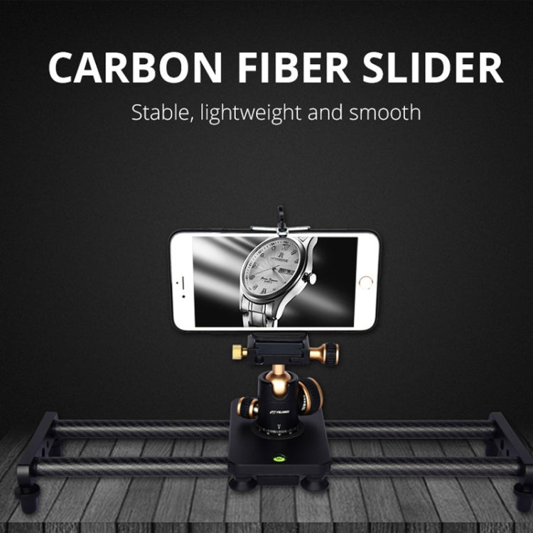 YELANGU L40T 40cm Carbon Fiber Slide Rail Track for SLR Cameras / Video Cameras