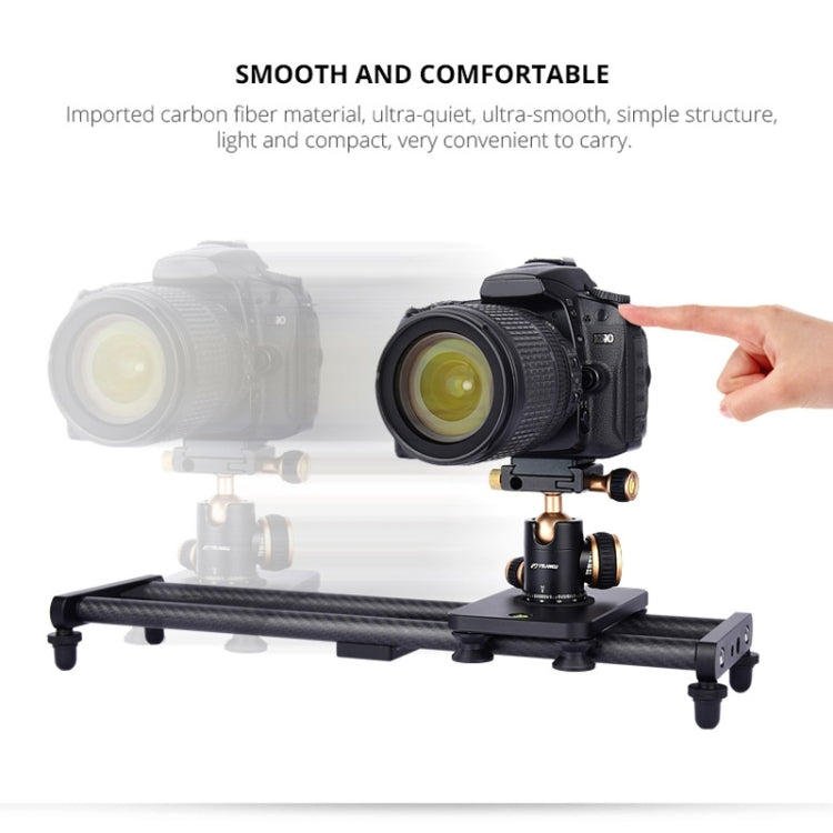 YELANGU L40T 40cm Carbon Fiber Slide Rail Track for SLR Cameras / Video Cameras