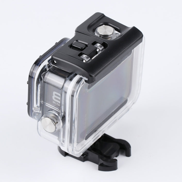45m Waterproof Housing Protective Case with Buckle Basic Mount & Screw, For GoPro HERO8 Black