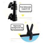 70x75cm T-Shape Photo Studio Background Support Stand Backdrop Crossbar Bracket Kit with Clips, No Backdrop — view 5