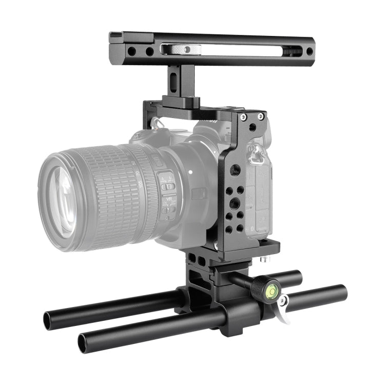 YELANGU C15 YLG0711A Video Camera Cage Stabilizer with Handle & Rail Rod for Nikon Z6 / Z7