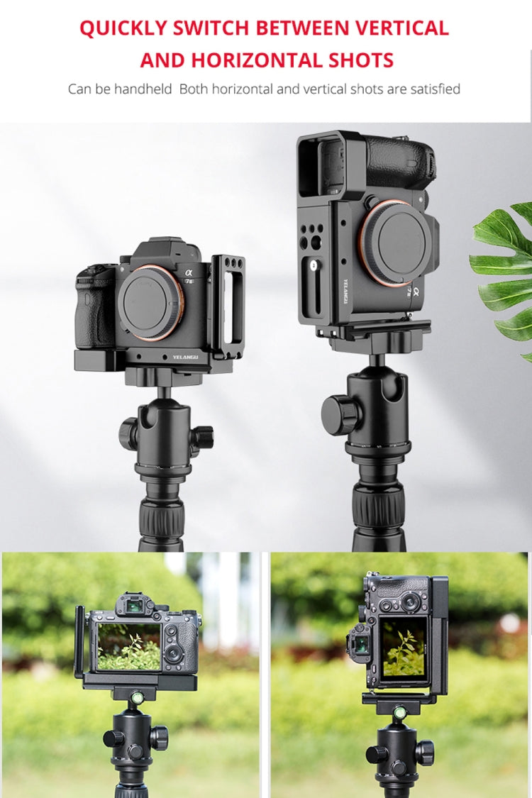 YELANGU CL6 YLG0712A Vertical Shoot Quick Release L Plate Bracket Base Holder for Sony A9 (ILCE-9) / A7 III/ A7R III — view 7