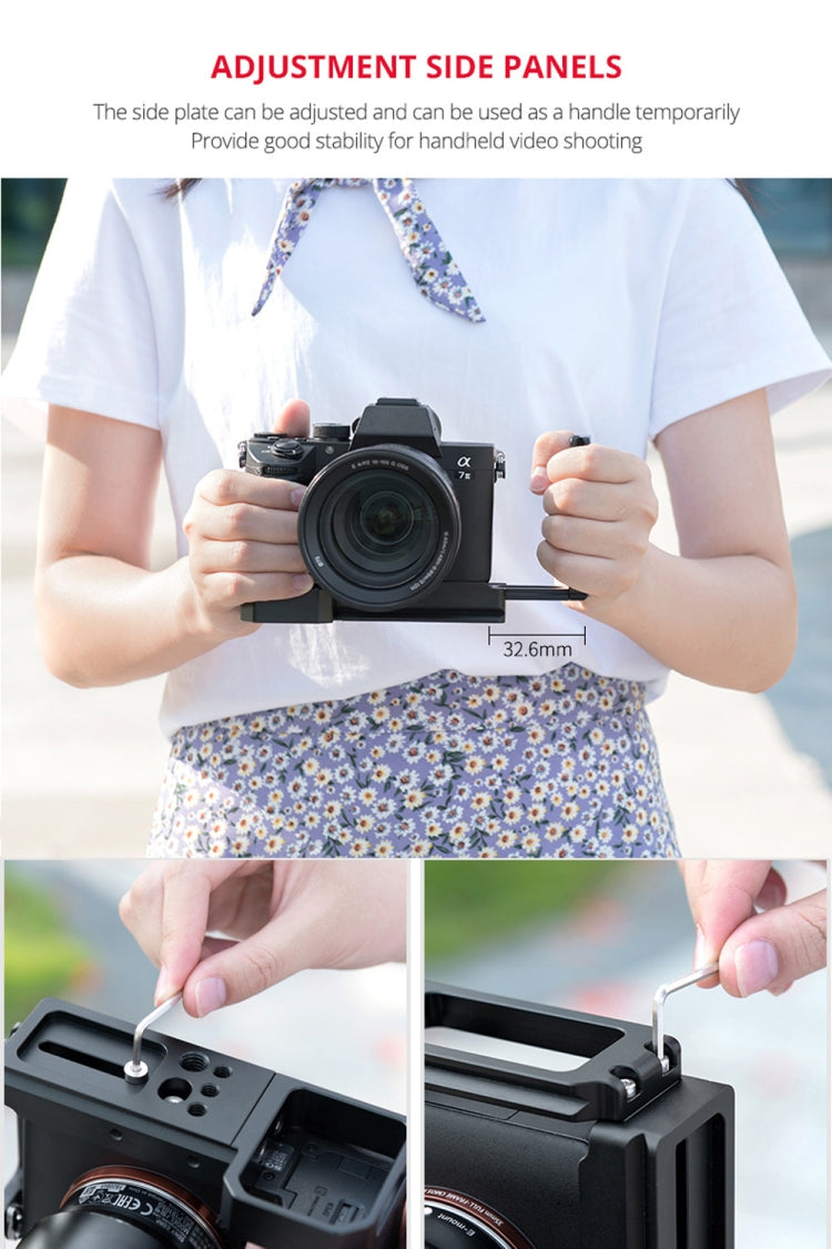 YELANGU CL6 YLG0712A Vertical Shoot Quick Release L Plate Bracket Base Holder for Sony A9 (ILCE-9) / A7 III/ A7R III — view 8
