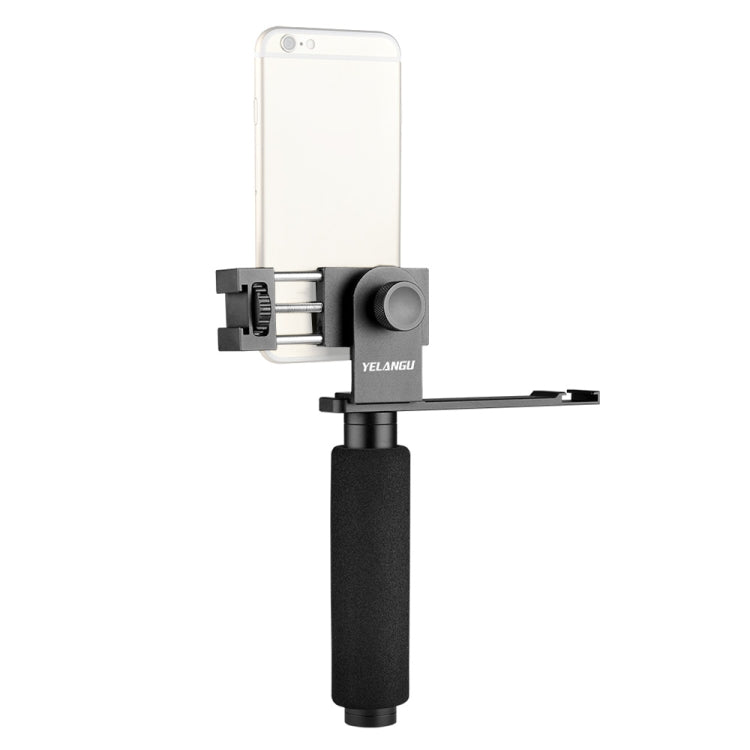 YELANGU PC08 YLG0117A Handheld Grip Holder Bracket with Mobile Phone Metal Clamp