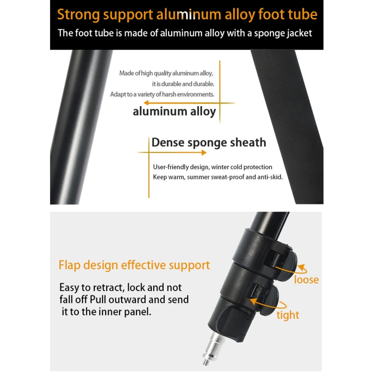 BEXIN P-264L Portable Outdoor Photography Camera Aluminum Alloy Hand-held Lamp Stand Monopod — view 6