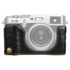 1/4 inch Thread PU Leather Camera Half Case Base for FUJIFILM X100V