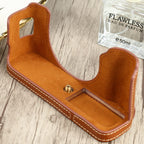 1/4 inch Thread PU Leather Camera Half Case Base for FUJIFILM X100V — Brown