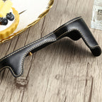 1/4 inch Thread PU Leather Camera Half Case Base for Canon EOS 90D — Coffee