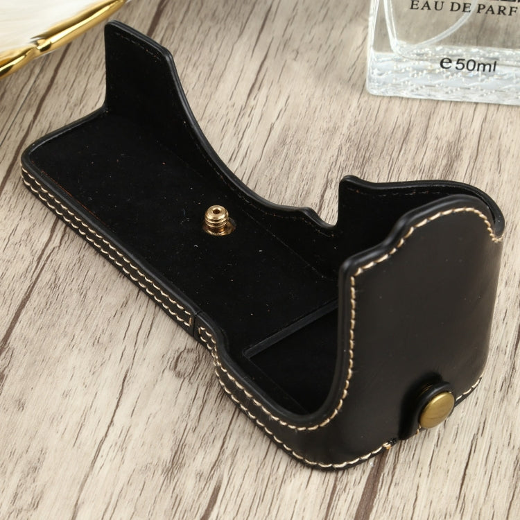 1/4 inch Thread PU Leather Camera Half Case Base for Sony ILCE-7C/A7C