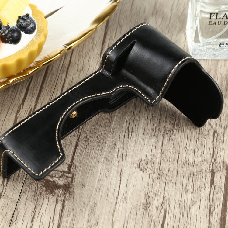 1/4 inch Thread PU Leather Camera Half Case Base for Sony ILCE-7C/A7C