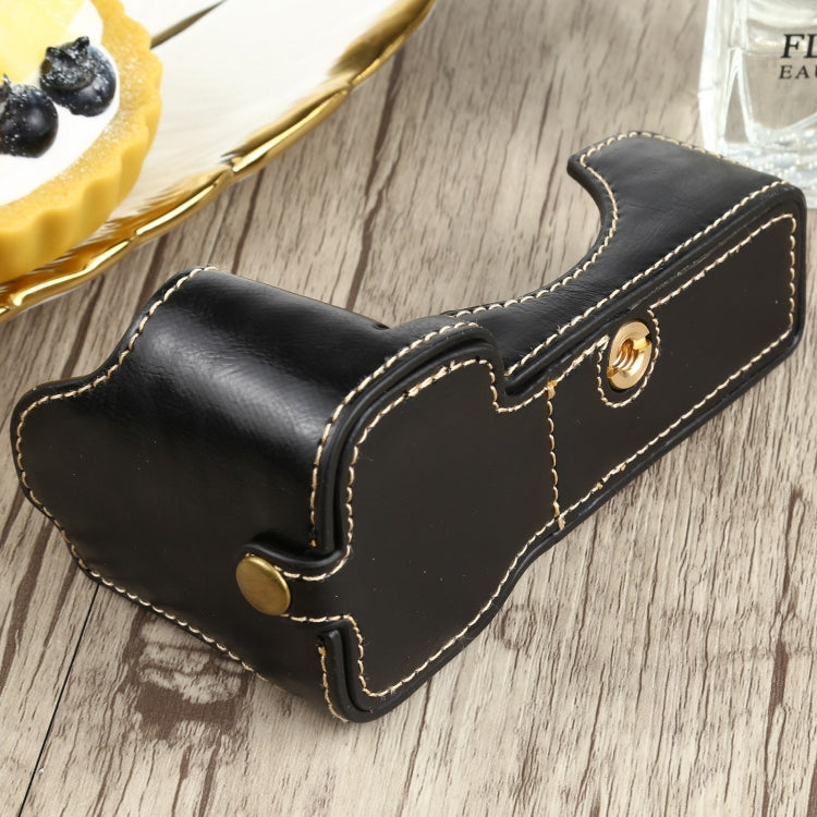 1/4 inch Thread PU Leather Camera Half Case Base for Sony ILCE-7C/A7C