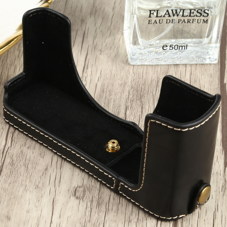 1/4 inch Thread PU Leather Camera Half Case Base for FUJIFILM XE4