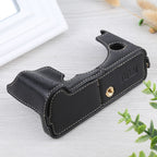 1/4 inch Thread Litchi Texture PU Leather Camera Half Case Base for FUJIFILM X-T4