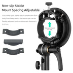 Godox S2 Speedlite S-Type Bracket Bowens Mount Flash S-type Holder Bracket — view 2