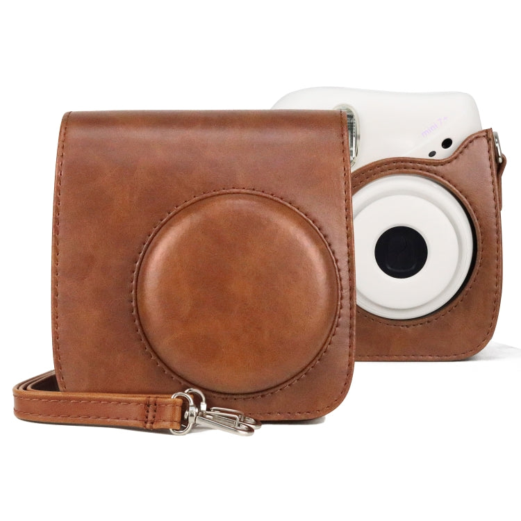 Retro Full Body PU Leather Case Camera Bag with Strap for FUJIFILM instax mini 7+ — view 8