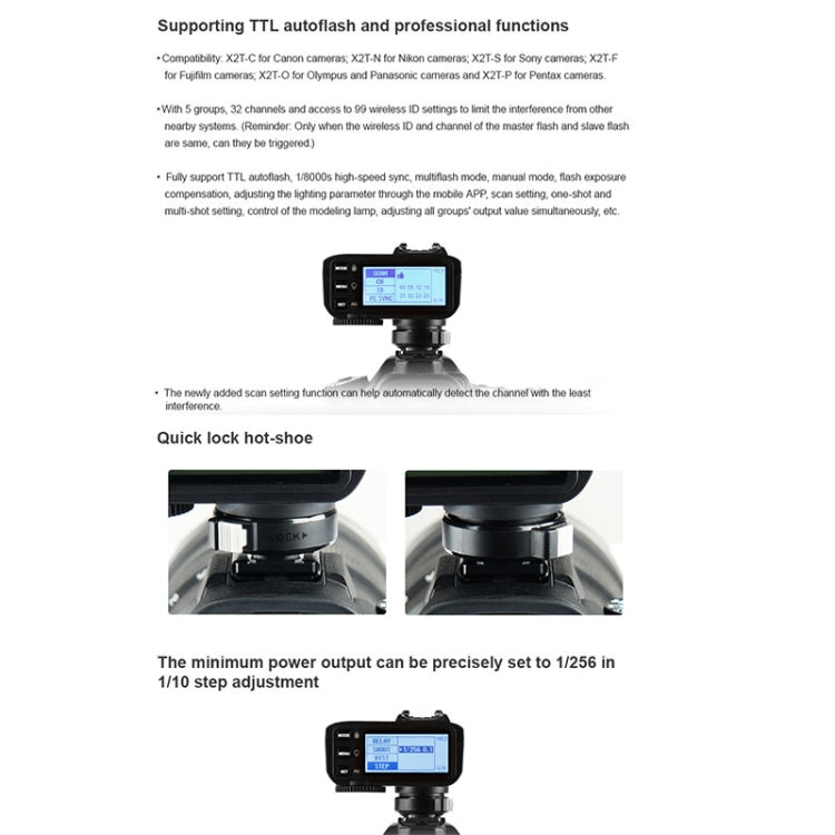 Godox X2T-C E-TTL II Bluetooth Wireless Flash Trigger for Canon