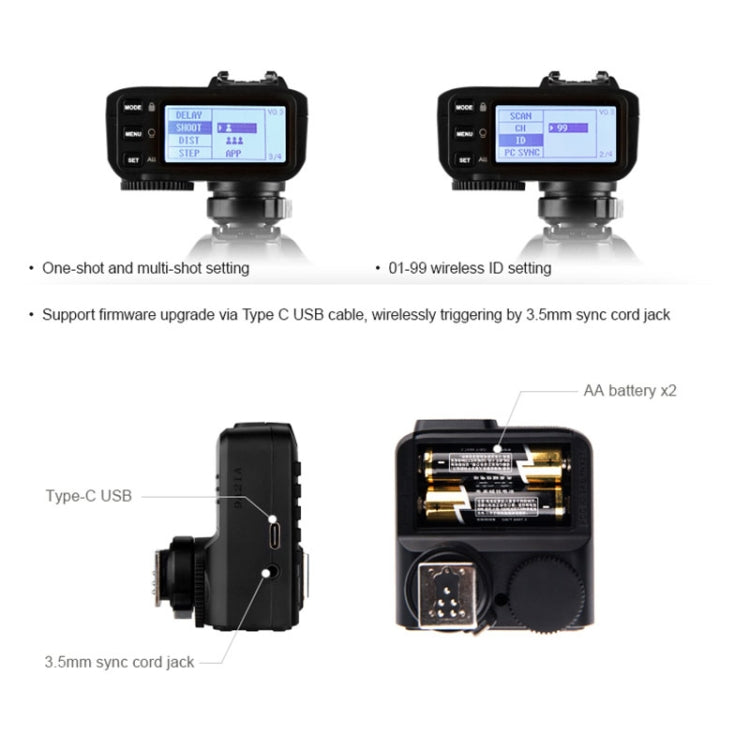 Godox X2T-C E-TTL II Bluetooth Wireless Flash Trigger for Canon