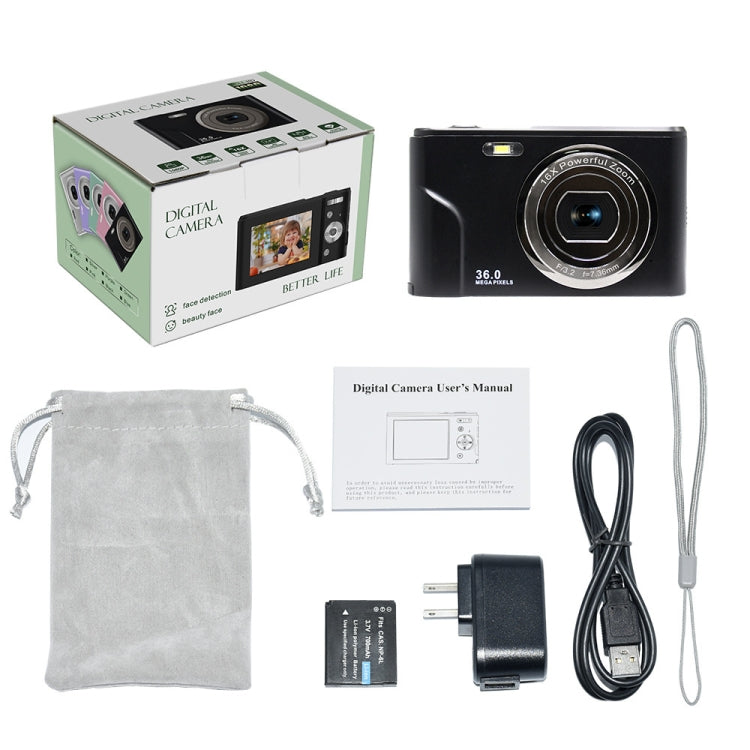 DC311 2.4 inch 36MP 16X Zoom 2.7K Full HD Digital Camera Children Card Camera, EU Plug, DC311, EU Plug