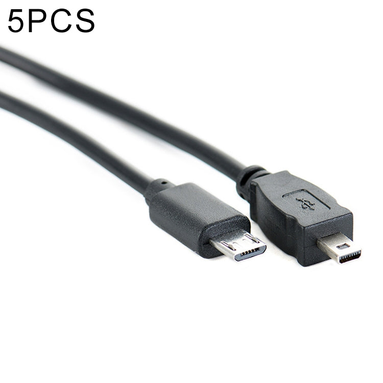5 PCS 30cm Micro USB to Mini 8 Pin USB OTG Phone Data Cable for Nikon
