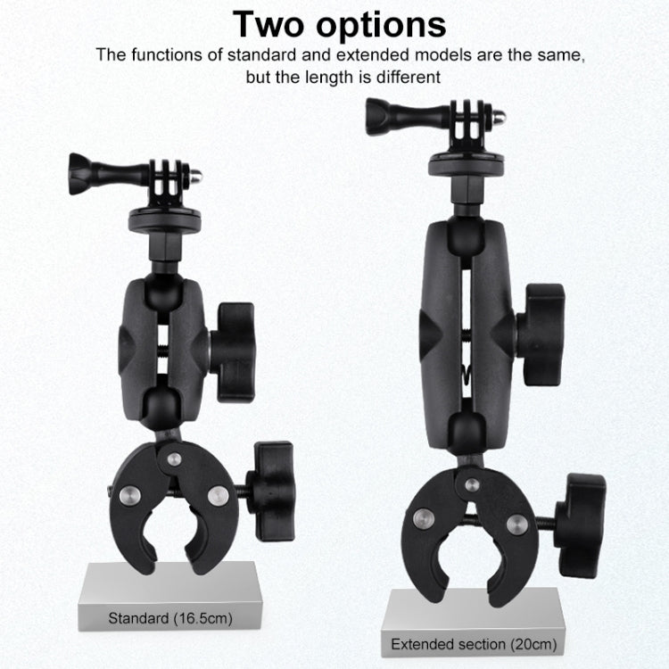 360 Rotation Adjustable Action Camera Bike Motorcycle Handlebar Holder, Extended Version