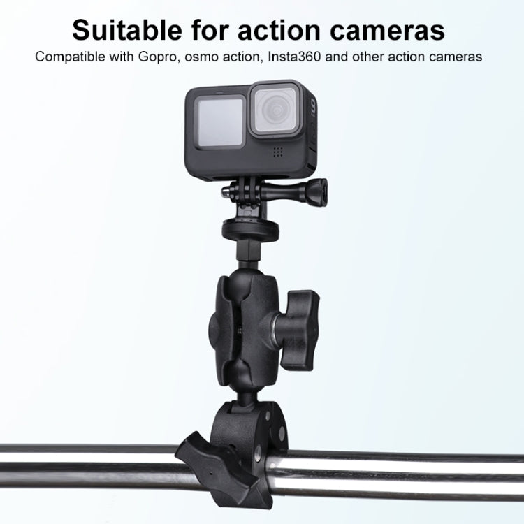 360 Rotation Adjustable Action Camera Bike Motorcycle Handlebar Holder, Extended Version
