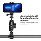 360 Rotation Adjustable Action Camera Bike Motorcycle Handlebar Holder, Extended Version