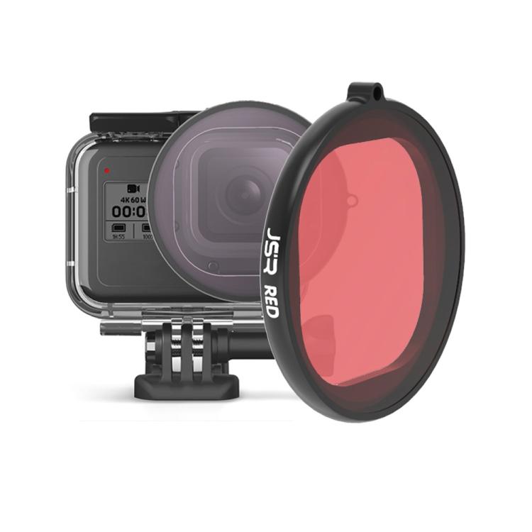 JSR Round Housing Diving Color Lens Filter for GoPro HERO8 Black — Purple