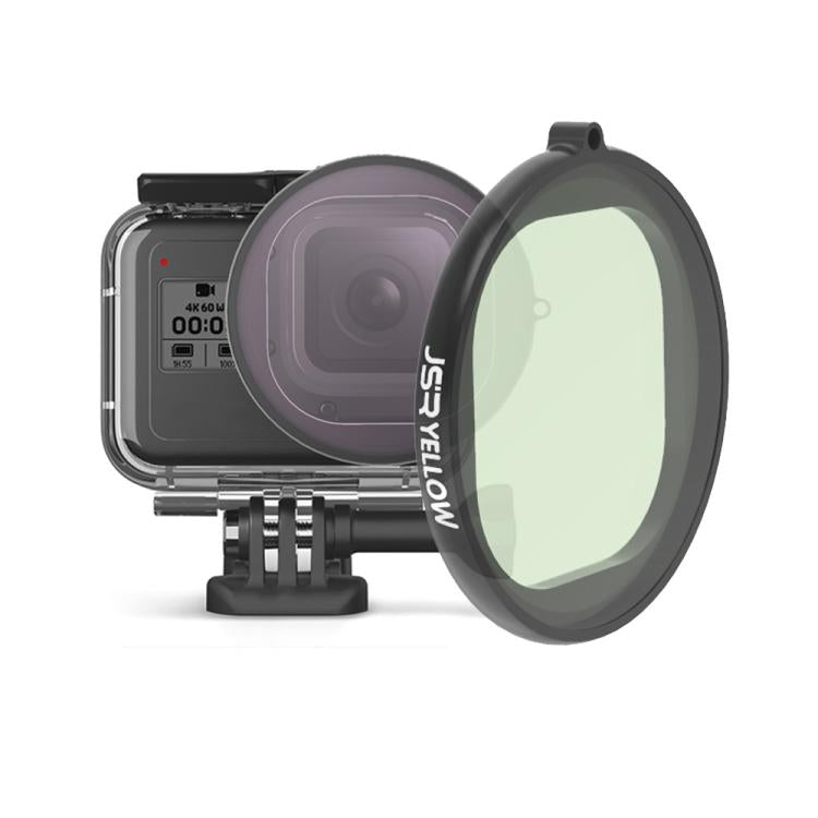 JSR Round Housing Diving Color Lens Filter for GoPro HERO8 Black — Red