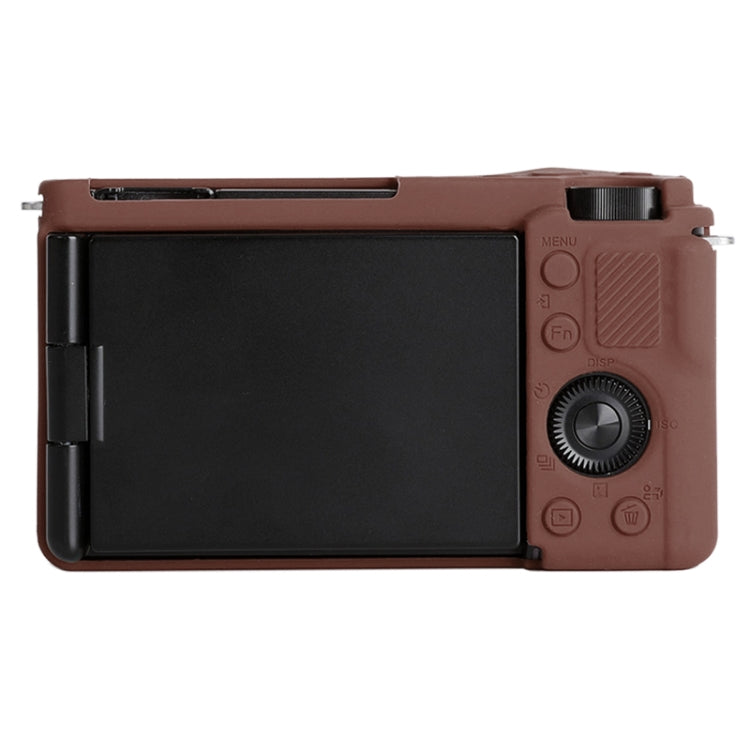 Soft Silicone Protective Case, For Sony ZV-E10 — Coffee