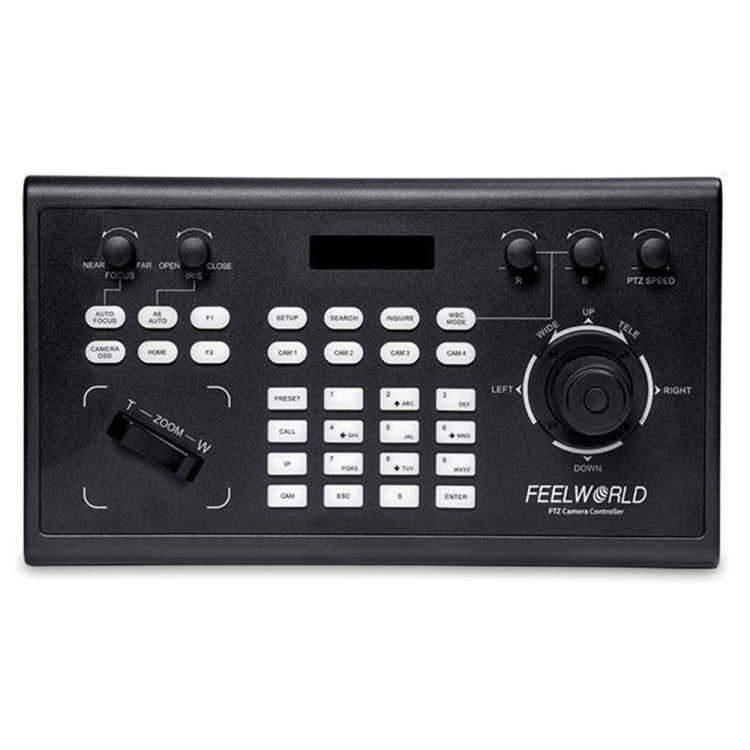 FEELWORLD KBC10 PTZ Camera Controller with Joystick and Keyboard Control, Support PoE