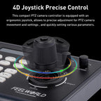 FEELWORLD KBC10 PTZ Camera Controller with Joystick and Keyboard Control, Support PoE