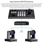 FEELWORLD KBC10 PTZ Camera Controller with Joystick and Keyboard Control, Support PoE