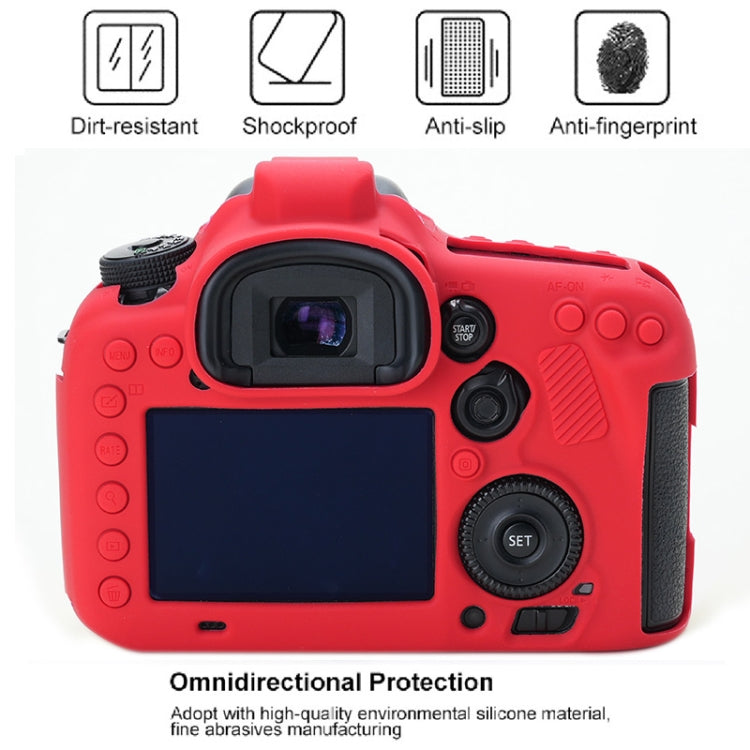 Soft Silicone Protective Case, For Canon EOS 7D Mark II — Red
