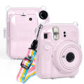 Crystal Hard Case Camera Bag with Shoulder Strap, For FUJIFILM Instax mini 12