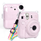 Crystal Hard Case Camera Bag with Shoulder Strap, For FUJIFILM Instax mini 12