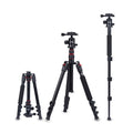 TRIOPO Oubao A-208S Adjustable Portable Aluminum Alloy Tripod with Ball Head for SLR Camera