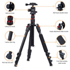 TRIOPO Oubao A-208S Adjustable Portable Aluminum Alloy Tripod with Ball Head for SLR Camera