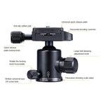 TRIOPO Oubao A-208S Adjustable Portable Aluminum Alloy Tripod with Ball Head for SLR Camera